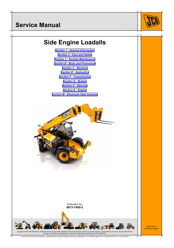 JCB Side Engine Loadall Service Manual PDF 