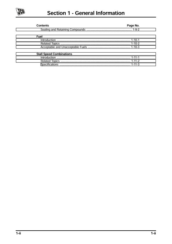 JCB Side Engine Loadall Workshop Manual – SH/SL Engine PDF