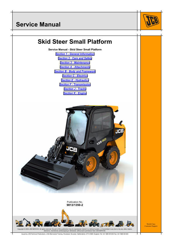 JCB Skid Steer Small Platform Service Manual PDF