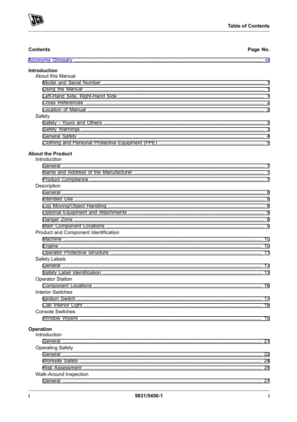 JCB Skidsteer 150T, 155, 175, 210, 210T, 215 & 215T Manual PDF
