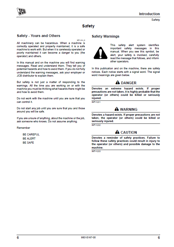 JCB Sweeper Collector, Robot & 3CX Machine Operator PDF