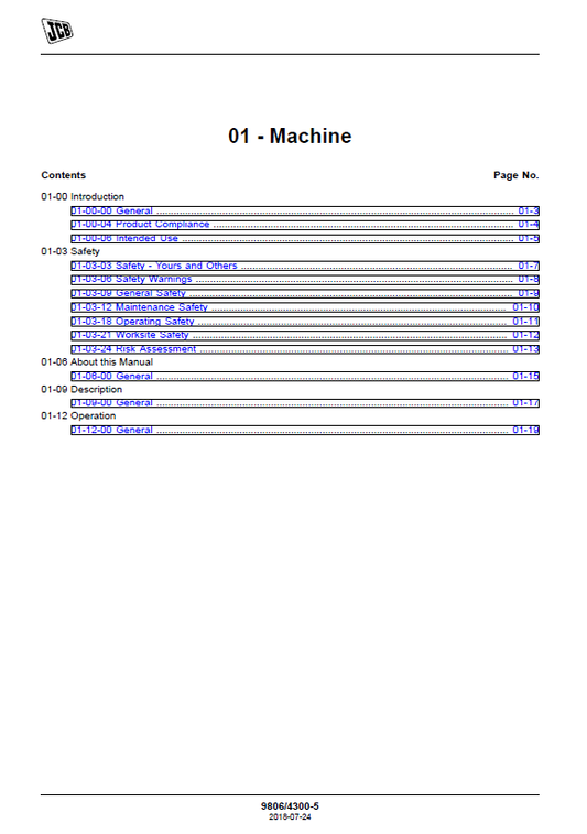 JCB T4F 444 (55kW) & T4I 444/448 Electronic 4-Cyl Engine Service Manual