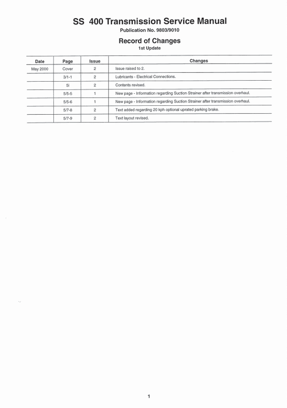 JCB TG150 Transfer Gearbox Drivetrain System Repair Manual
