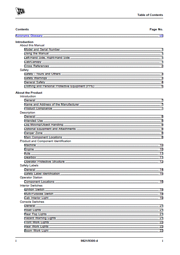 JCB TM180 / TM220 Telehandler & Loader Operating Guide