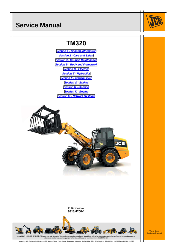 JCB TM320 Service Manual PDF Download