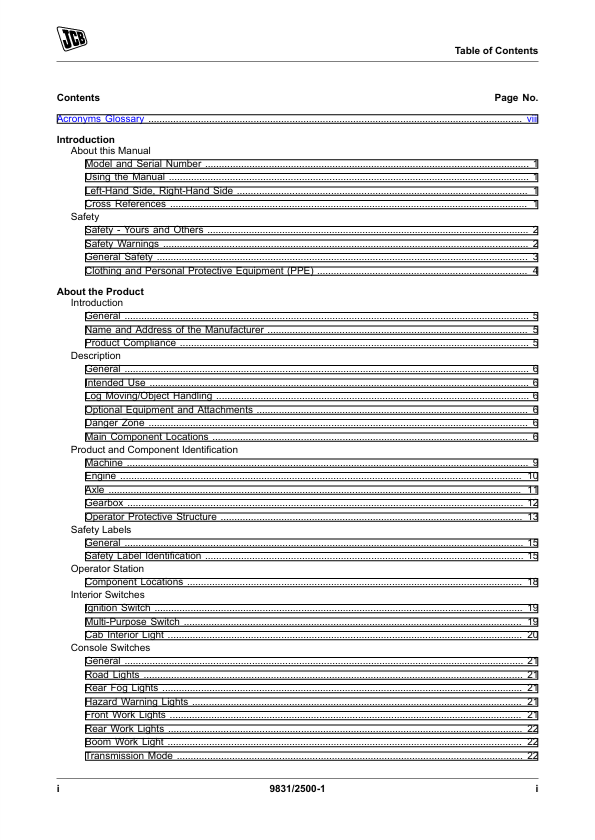 JCB TM320 TM420 Loader Manual & Operator Guide PDF