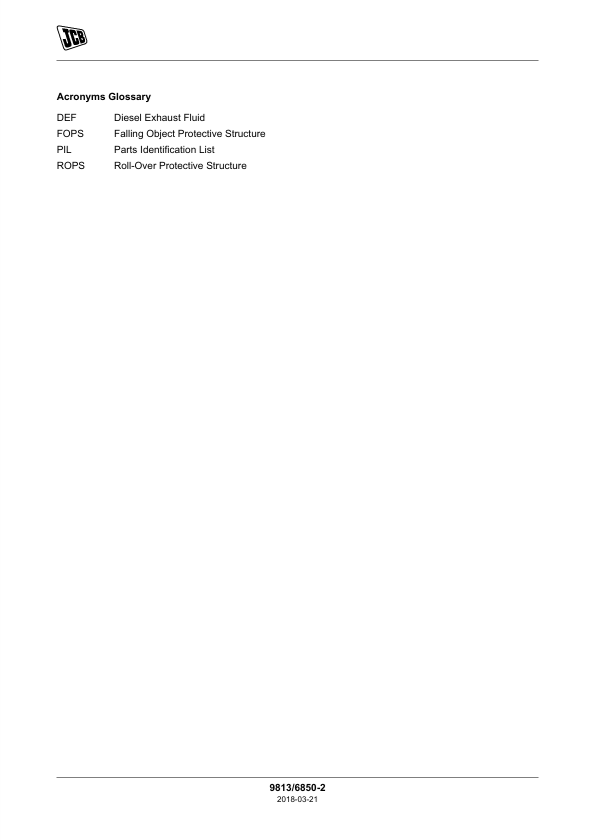JCB TM320, TM420 Loader Repair and Maintenance Manual