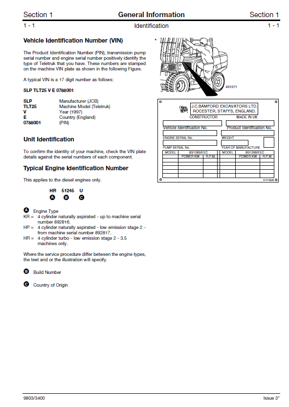 JCB Teletruk Service Manual PDF – Factory Repair & Wiring Diagrams