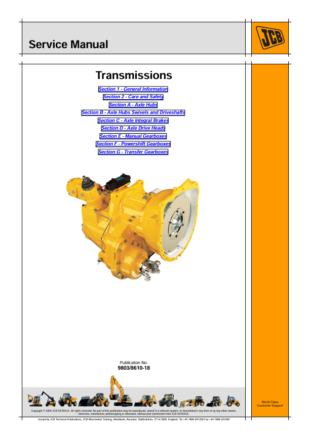JCB Transmission Service Manual PDF Download