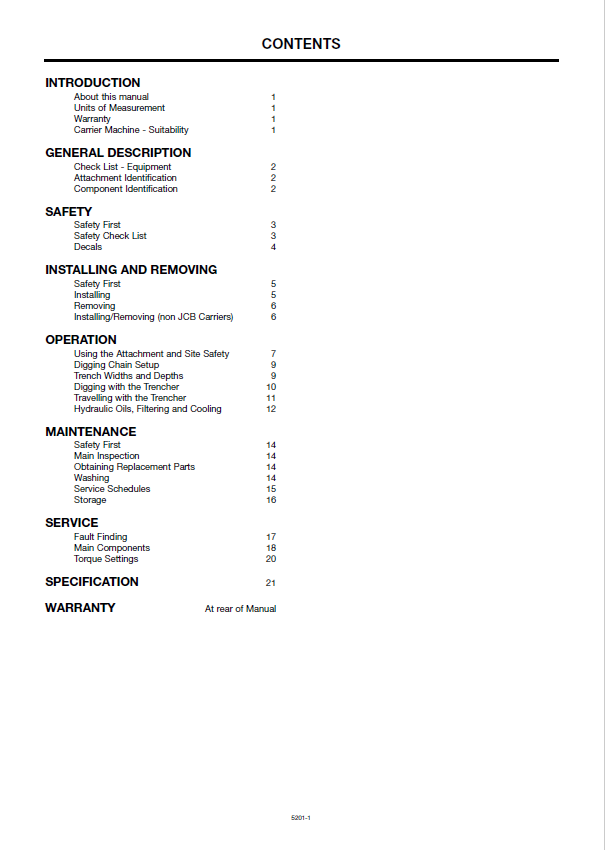 JCB Trencher Owner Manual PDF: Maintenance & Service Instructions