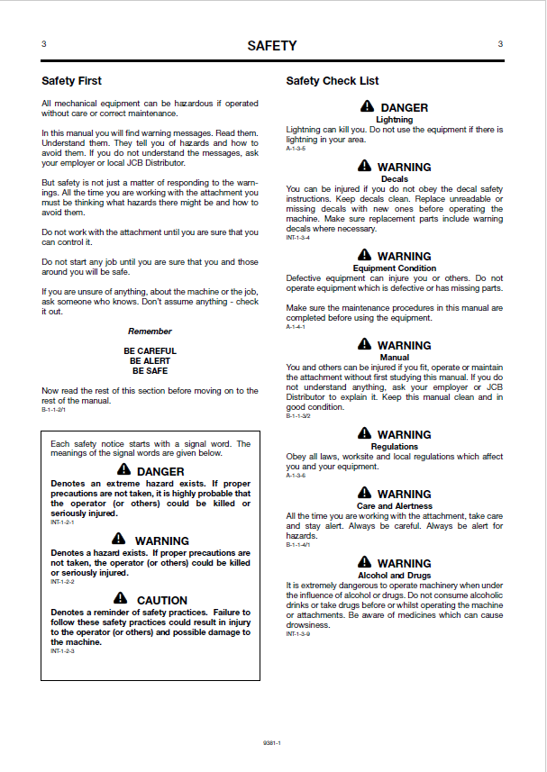 JCB Trencher X Series Workshop & Owner Manual PDF