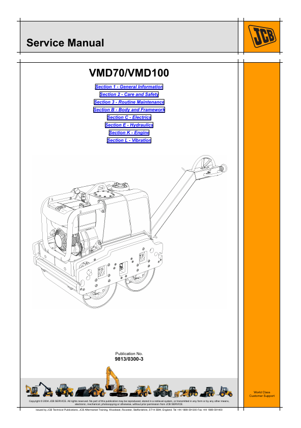 JCB VMD70 / VMD100 Service, Repair & Maintenance