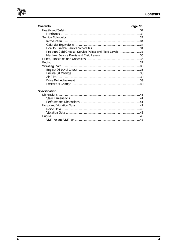 JCB VMF 70 VMF 90 Operator Manual PDF | Vibrating Plate