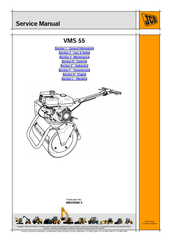JCB VMS 55 Service Manual PDF Download