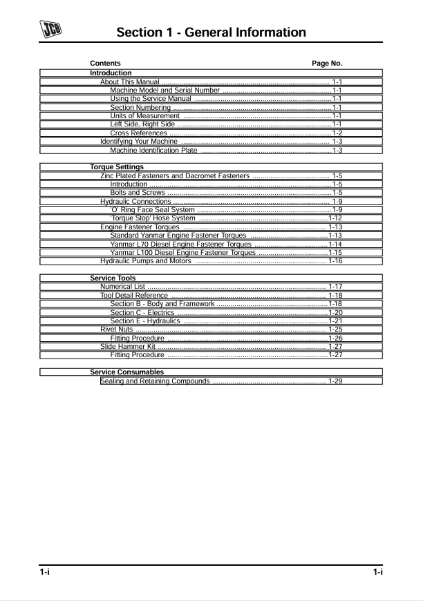 JCB VMS 71 Maintenance and Troubleshooting Manual