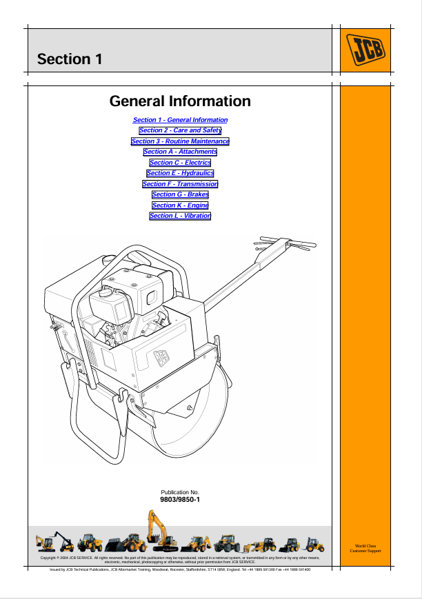 JCB VMS 71 Repair & Workshop Manual PDF