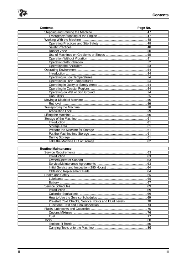 JCB VMT860 Roller Operator Manual PDF