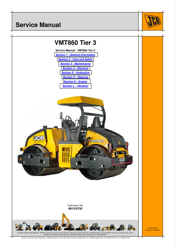 JCB VMT860 Tier 3 Service Manual PDF Download