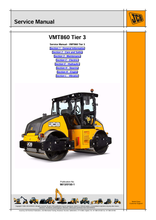 JCB VMT860 Tier 3 Service, Repair & Maintenance