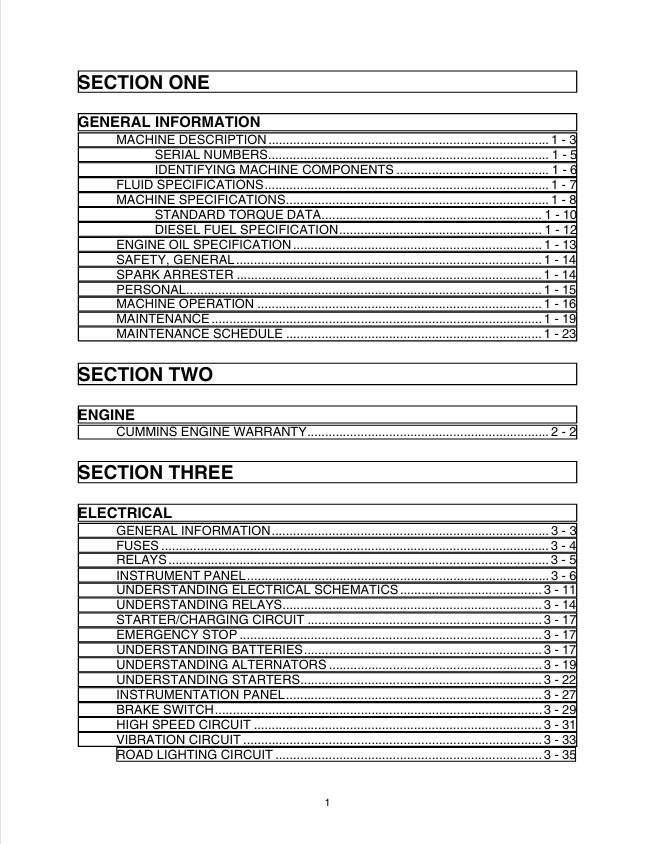 JCB VM 106 Single Drum Roller Maintenance Manual PDF