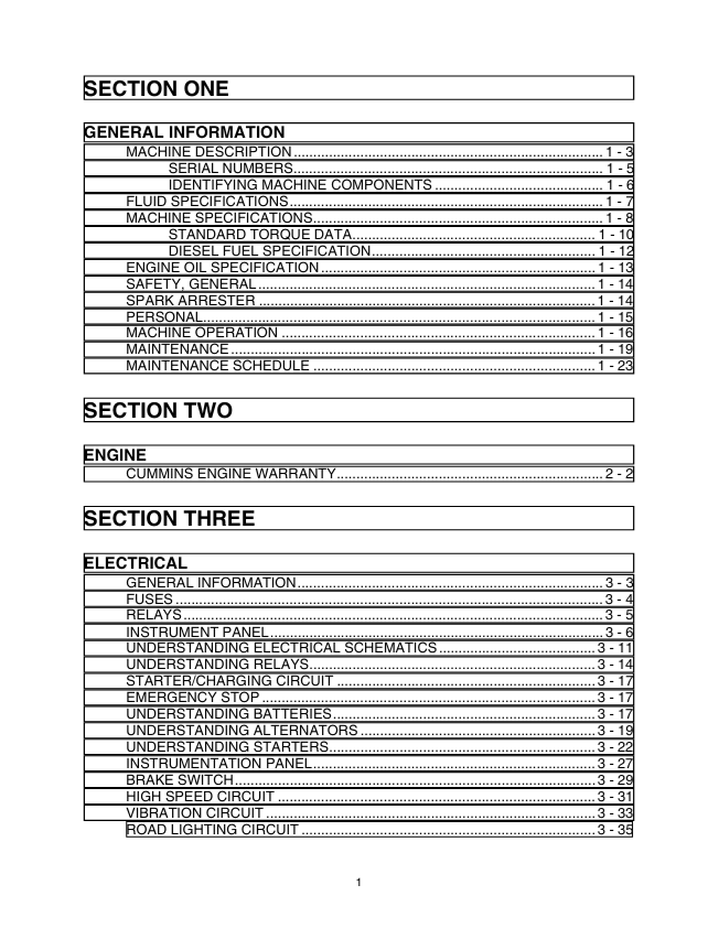 JCB VM 66 Single Drum Roller Maintenance Manual PDF