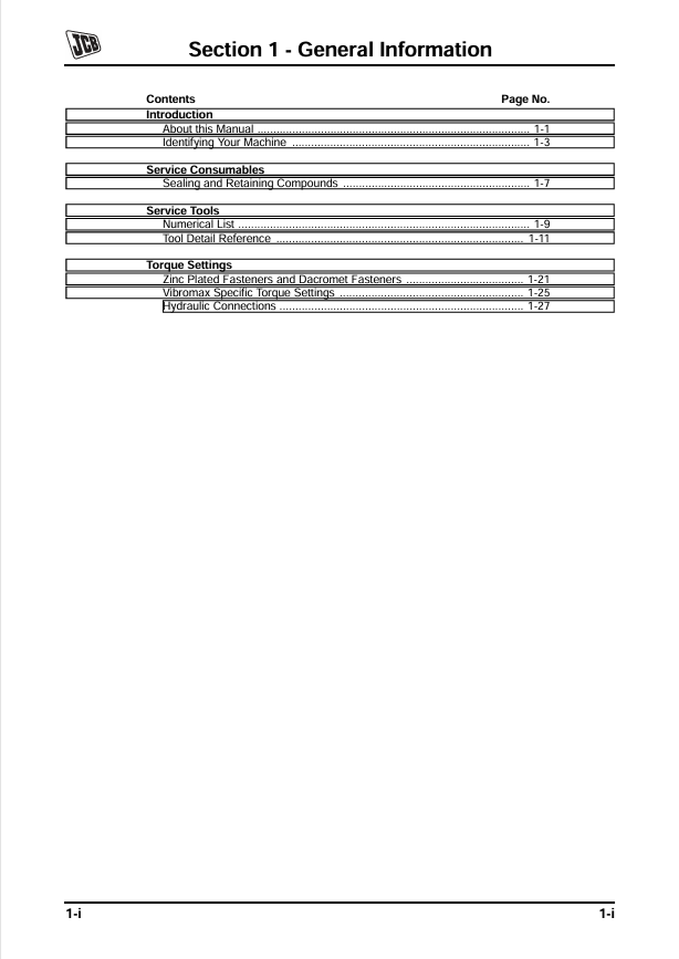 JCB VM Range Tier III Workshop Service Manual – PDF Guide