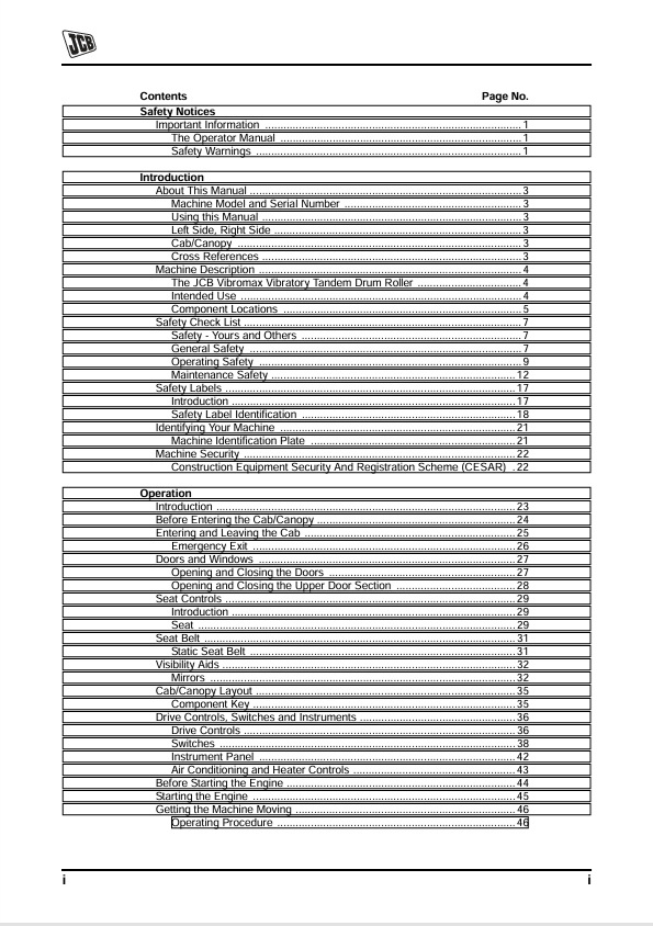 JCB Vibromax VMT860 Operator Manual Download
