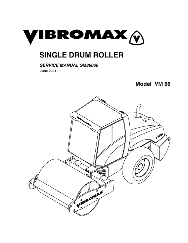 JCB Vibromax VM 66 Single Drum Roller Service Manual PDF