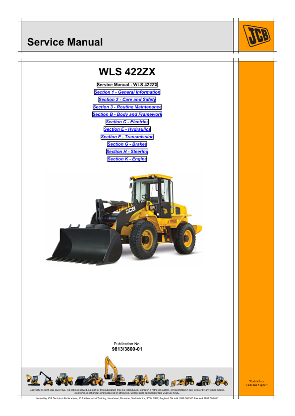 JCB WLS 422ZX Service Manual PDF Download