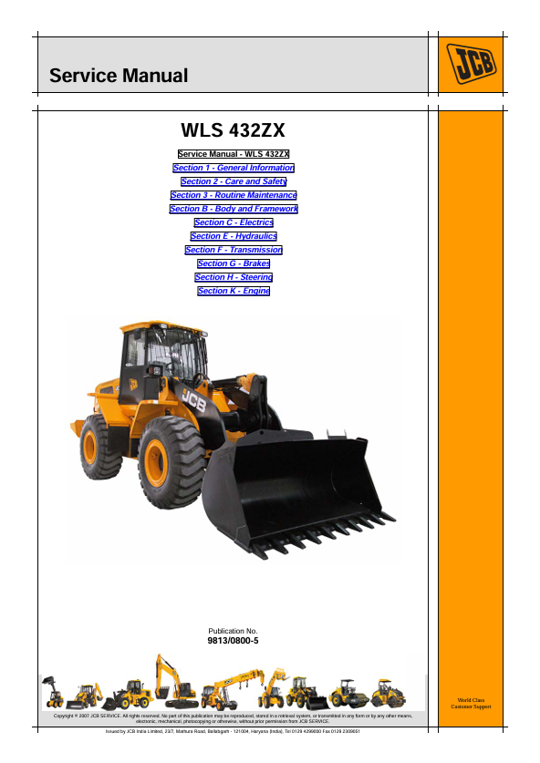 JCB WLS 432ZX Service Manual PDF Download
