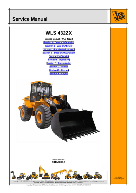 JCB WLS 432ZX Service Manual PDF Download