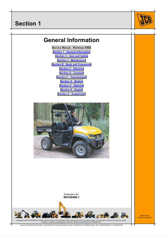JCB Workmax 800D Repair Manual PDF – Maintenance Guide