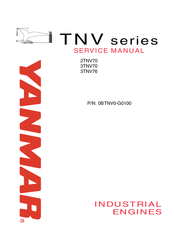 JCB Yanmar TNV Series 2TNV70, 3TNV70 & 3TNV76 Engine Service