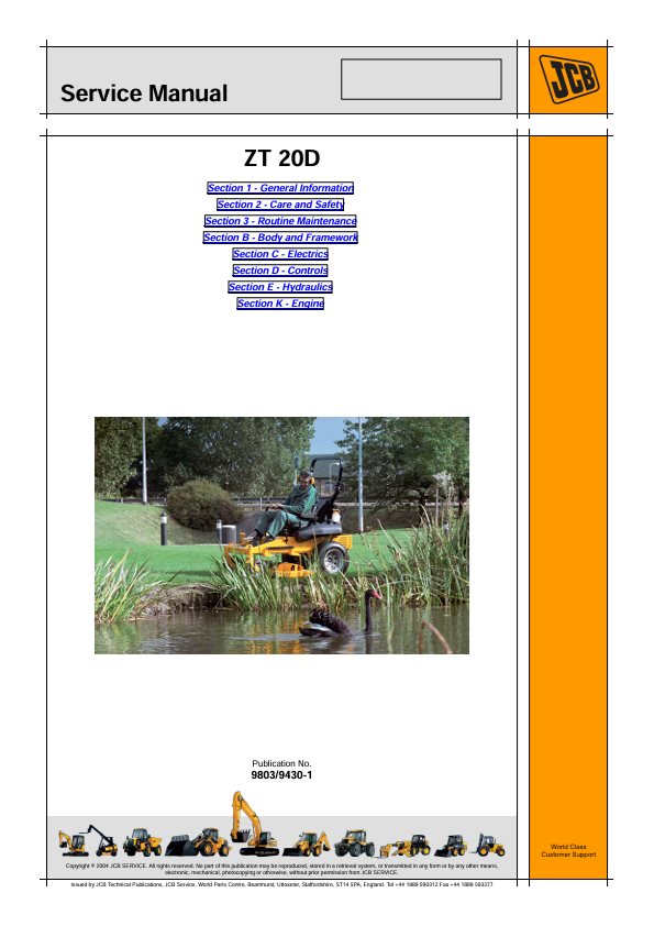 JCB ZT 20D Service Manual PDF Download