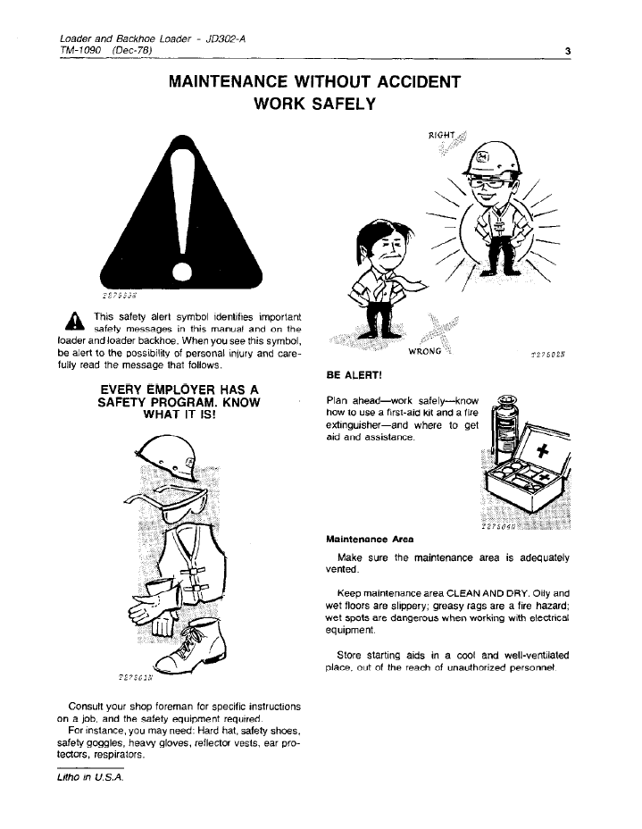 JD302-A Backhoe Loader Technical Service Manual TM1090 PDF