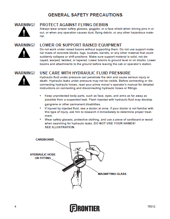 JOHN DEERE AB16, AB17, AE11, AF11, AF12, AG10, AH11, AS10, AS11 SPECIALTY LOADER ATTACHMENT OPERATOR MANUAL 5MP76312