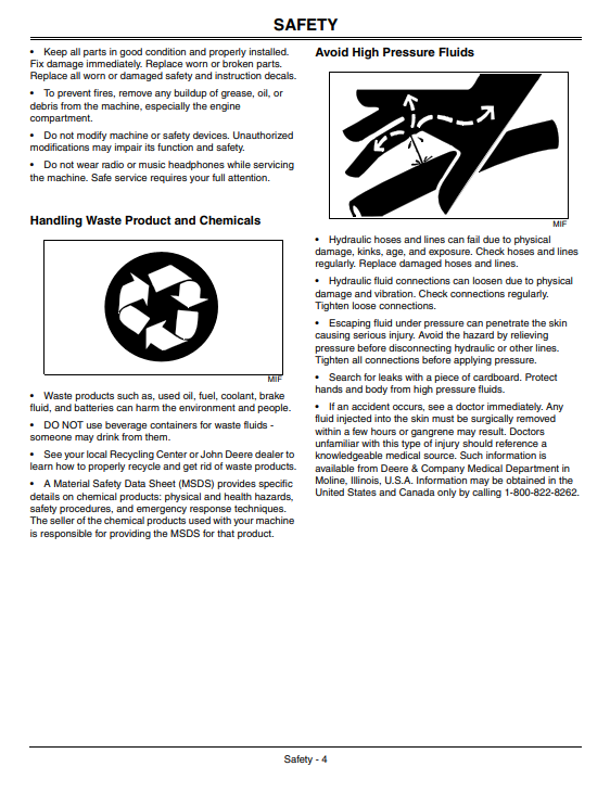 JOHN DEERE CP12, CP16, CP18, CP24 COLD PLANER OPERATOR MANUAL OMKV16792