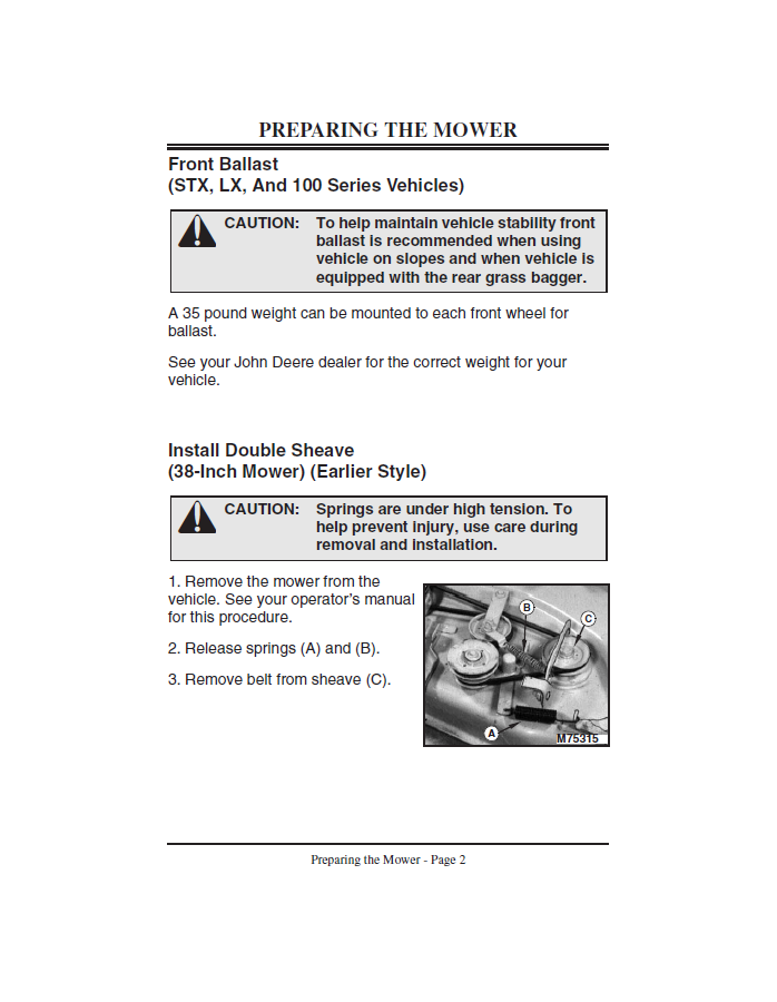 JOHN DEERE POWER FLOW™ FOR 38, 46, AND 50-INCH MOWERS OPERATOR MANUAL OMM121515