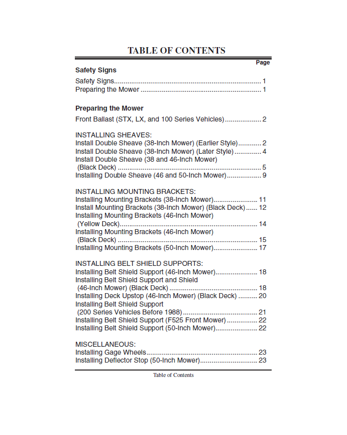 JOHN DEERE POWER FLOW™ FOR 38, 46, AND 50-INCH MOWERS OPERATOR MANUAL OMM121515