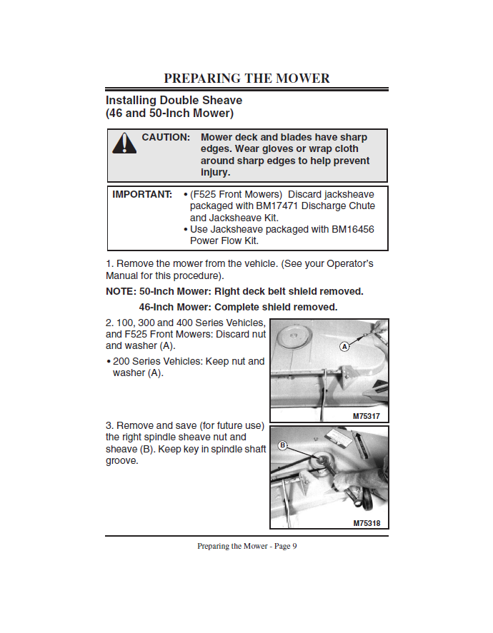 JOHN DEERE POWER FLOW™ FOR 38, 46, AND 50-INCH MOWERS OPERATOR MANUAL OMM121515