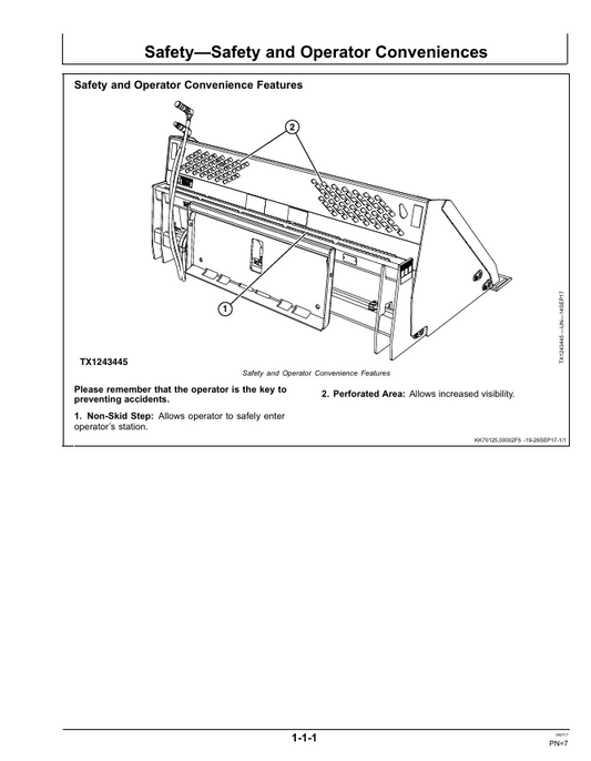 JOHN DEERE RB72, RB84 AND RB96 ROLL-OUT BUCKET OPERATOR MANUAL OMT404932X19