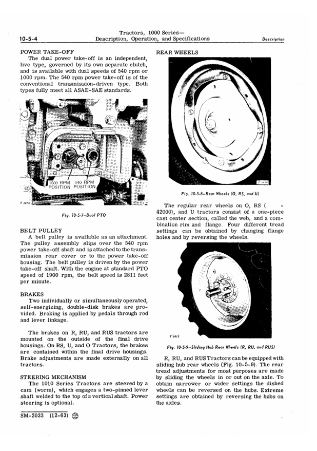 John Deere 1000 Series Tractor Maintenance Manual SM2033 Guide
