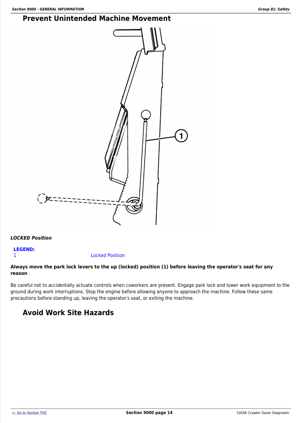 John Deere 1050K Dozer Service Diagnostic Manual TM13096X19 Download