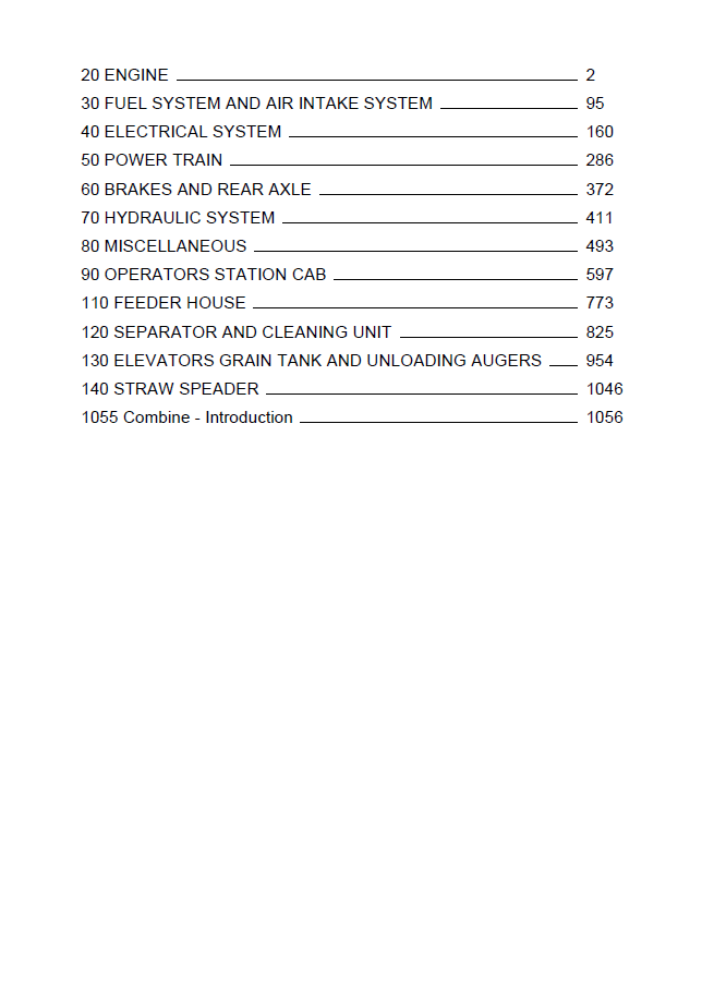 John Deere 1055 Combine Operator Manual PC4198 PDF Guide