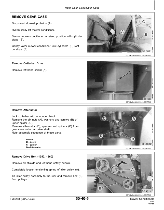John Deere 1350-1470 Mower-Conditioner Workshop Manual and Maintenance Guide
