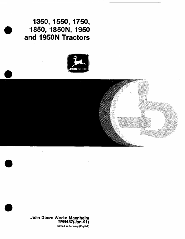 John Deere 1350-1950 Tractor Technical Service Manual TM4437 PDF