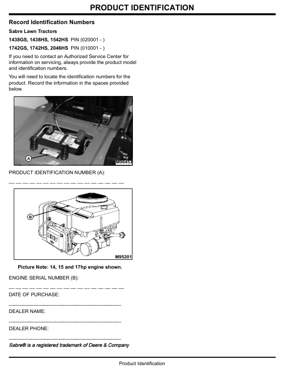 John Deere 1438GS 1438HS 1542HS 1742GS 1742HS 2046HS Manual PDF