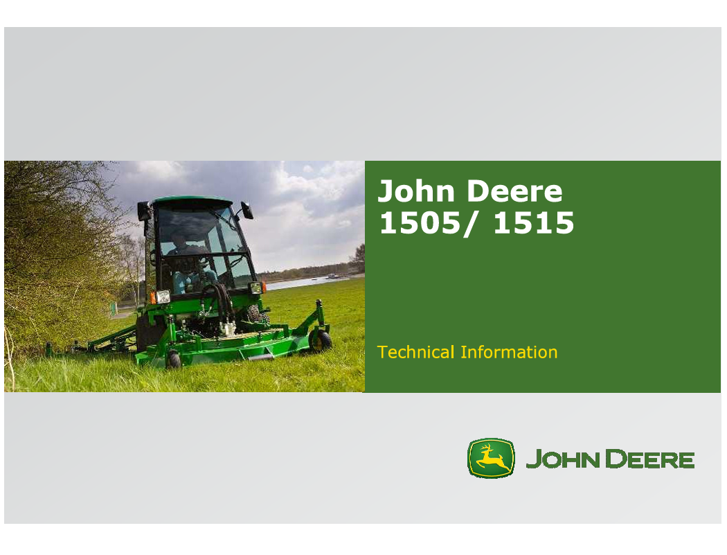 John Deere 1505 & 1515 Technical Information Manual PDF
