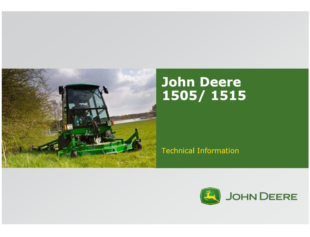 John Deere 1505 & 1515 Technical Information Manual PDF