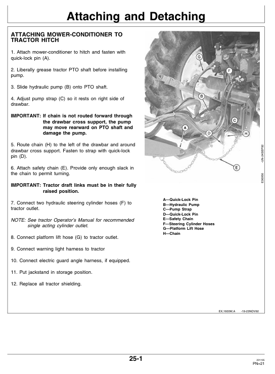 John Deere 1600A Mower-Conditioner OME83188 Operating & Maintenance Manual